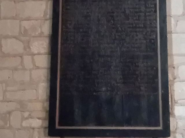 Burghope Trust Board in tower