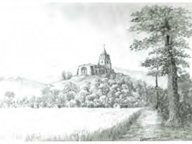 Copy Of Sketch Drawn By Rev Wroth In 1824 The Church Before The Firs