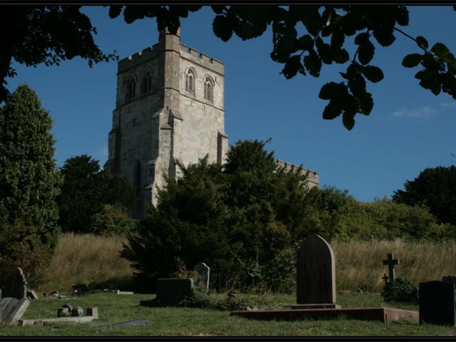 800 Yr History Church Exterior With Border